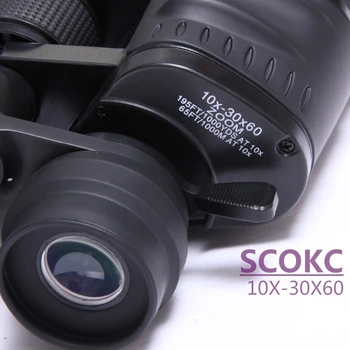 Scokc10-30X60 Hd power zoom kikkert Professionelle jagt teleskop vidvinkel Høj kvalitet monokulare teleskop kikkert