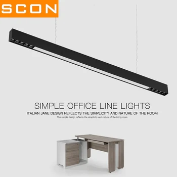 SCON 120cm overflade monteret LED-line light bar kreative lineær lang strimmel kontor korridor lampe loft & hængende line lampe