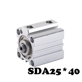 SDA25*40 Standard cylinder tynd cylinder Kompakt Tynd Type Slagtilfælde Pneumatisk Cylinder 25mm Boring 40mm