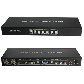 SDI til alle Scaler-Konverter giver mulighed for SD -, HD-og 3G-SDI signaler til at være shownon HDMI/DVI/VGA/Composite-porten skærm