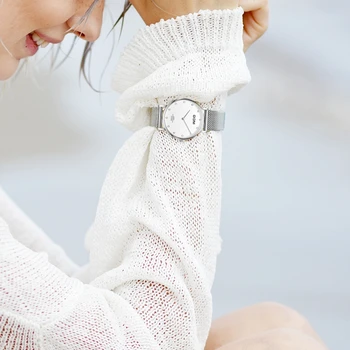 Se Kvinder DOM Top Mærke Luksus Mekaniske ure Casual kvarts-ur læder Mesh rem ultra tyndt ur logge på igen G-36D-7M