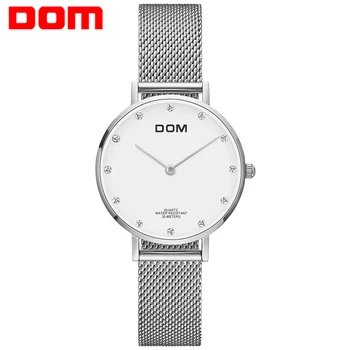 Se Kvinder DOM Top Mærke Luksus Mekaniske ure Casual kvarts-ur læder Mesh rem ultra tyndt ur logge på igen G-36D-7M