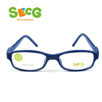 SECG Ikke Skrue Optisk Nærsynethed Briller Børn Rammen Klare og Gennemsigtige Briller Ultralet Blød Børn Frame Aftagelige Briller