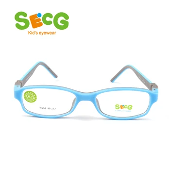 SECG Ikke Skrue Optisk Nærsynethed Briller Børn Rammen Klare og Gennemsigtige Briller Ultralet Blød Børn Frame Aftagelige Briller