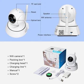 SECTEC 720P Cloud Storage IP Camera Wireless WIFI cam Hjem Sikkerhed Overvågning CCTV-Netværk Kamera nattesyn babyalarm