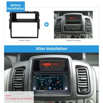 Seicane Sort Dobbelt Din Installere Dash Bezel Trim-Kit til Nissan Primastar Installation Ramme Panelet, DVD-Afspiller Stereo