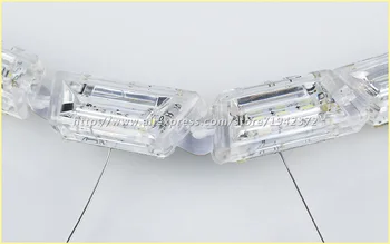 Sekventiel Flow Style Bil Fleksibel Hvid/Gul Rutschebane LED KØRELYS Kørelys med blinklyset Lyser 2016 Bil Styling