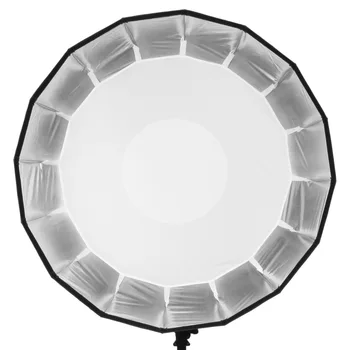 Selens 105cm Hvid Sammenklappelig Beauty Dish Softbox med Bowens Mount til Studio Belysning Off-camera Flash