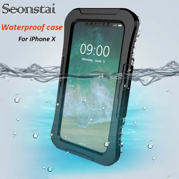 Seonstai Vandtæt taske til iPhone X 8 Plus Swimming Sport Dykning vandafvisende Fundas Cover til iPhone 7 6s Plus