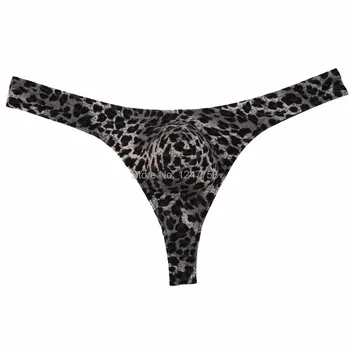 Sexede Mænd er Lave T-back Leopard Tangas Underwer Mandlige Bule Pose Blød Bikini g-streng