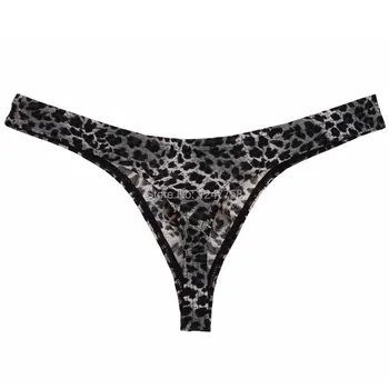 Sexede Mænd er Lave T-back Leopard Tangas Underwer Mandlige Bule Pose Blød Bikini g-streng