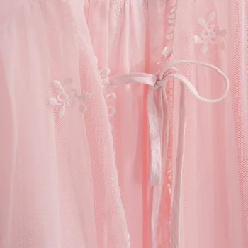 Sexet Bomuld Nightgowns Kvinder Vintage Nightgowns Prinsesse Nightdress Fe Nattøj Lange Natkjole Sexet Lingeri Lace Robe