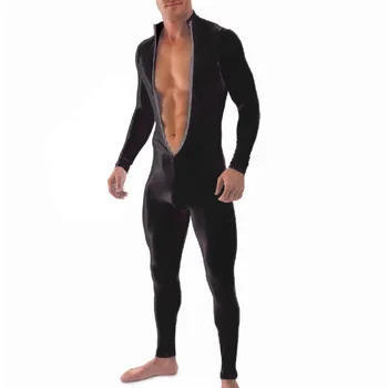 Sexet Jumpsuits bodysuit Sportstøj Mænd Strække Stramt Tøj pink sexede mand kostumer gay lynlås catsuit plus størrelse brugerdefineret