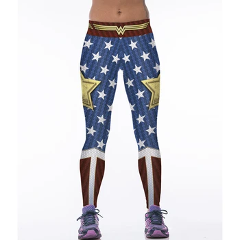 Sexet Sport Kvinder Leggings Wonder Woman Cosplay 3D-Print Elastisk Høj Talje Fitness Bukser, Capris Slank Varme Trænings-og Jogging Jeggings