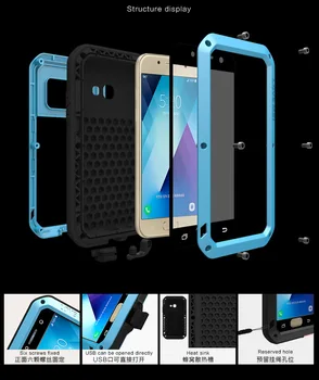 SFor Samsung Galaxy A5 2017 Tilfælde Gorilla Glas, Metal, Aluminium Rustninger Til Samsung A5 2017 Til Samsung Galaxy A5 2017