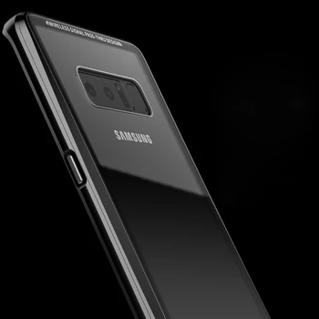 SFor Samsung Note 8 Tilfælde Note8 Gennemsigtig Glas Cover Frame sFor Samsung Galaxy Note 8 Case Cover Til Samsung Galaxy Note 8