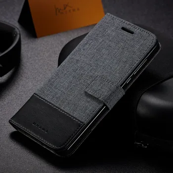 SFor Xiaomi Xiomi Redmi 5 Plus Tilfælde MUXMA Luksus Faux Læder Cover Til Redmi5 Telefonen Tilfælde, Lærred, Flip Wallet Fundas-Kort Slots