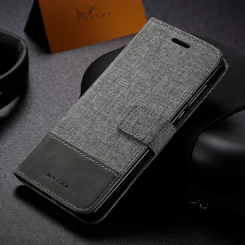 SFor Xiaomi Xiomi Redmi 5 Plus Tilfælde MUXMA Luksus Faux Læder Cover Til Redmi5 Telefonen Tilfælde, Lærred, Flip Wallet Fundas-Kort Slots