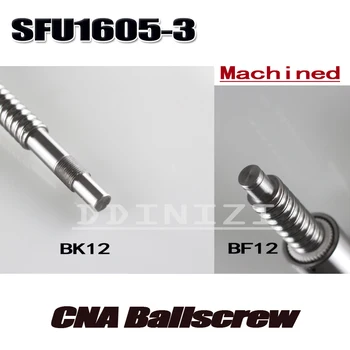 SFU1605 300mm RM1605 300mm SFU1605-3 Rullede Bolden skrue 1pc+1stk ballnut + end bearbejdning af BK/BF12 standard behandling