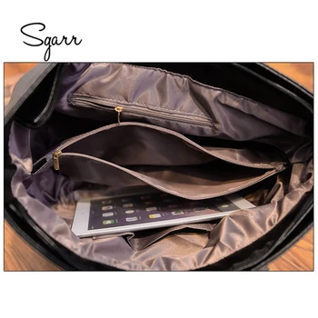 SGARR Blødt Læder Stort Vintage Håndtaske For Kvinder Sort Kvinde med Store, Brune Pose Gratis Fragt Nyeste Ankomst på Tværs af Messenger Tasker