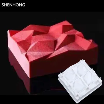 SHENHONG TRIANGULERING 3D Kage Forme Til Is, Chokolade Kage form for Pan Bageforme Tilbehør Geometriske figurer