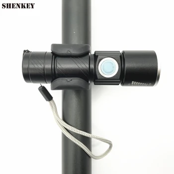 SHENKEY Nye USB-Genopladelige Cykel Lys Cykel Lommelygte, Cykel-LED-Lampe Til Cykling Zoom-Brænder +Bike Mount