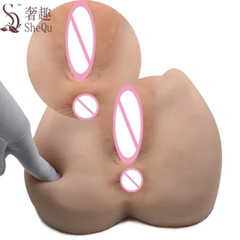 Shequ18.5*19*8.5 cm TPR masturbator Vidunderlig Mand Onanister Legetøj Realistisk 3D Stor Røv Silikone Sex Dukker Vagina, Fisse For Mænd