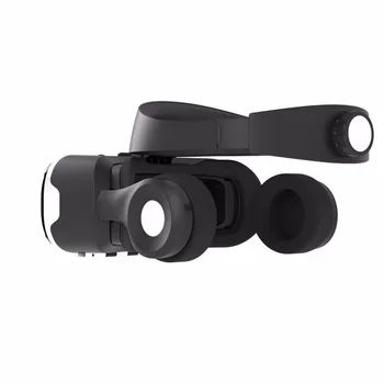 Shinecon VR 4.0 Pro Virtual Reality-Gear Beskyttelsesbriller Pap 3D-Briller vr Max Headset Til 4.7-6.0 tommer Smartphone + Gamepad