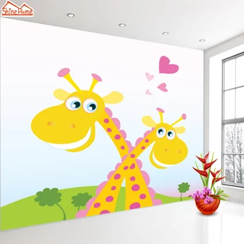 ShineHome-Custom Giraf 3D-Vægge Vægmalerier Stue 3D Kontakt Wall Paper Vægmaleri Barn Børn er Drenge Piger Tapet Engros