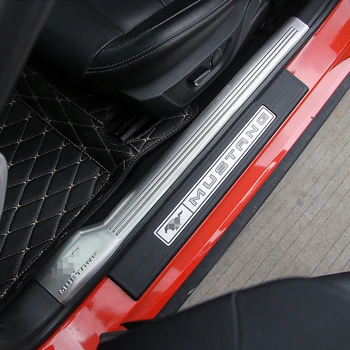 SHINEKA Bil Styling Rustfrit Stål Dør Karmen Protector Indlæg Vagt Dør Plade til Ford Mustang+