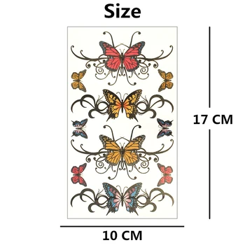 SHNAPIGN Sexet fire butterfly Midlertidige Tatoveringer Body Art Arm Flash Tattoo Klistermærker 17*10cm Vandtæt Falske Henna Smertefri Mærkat