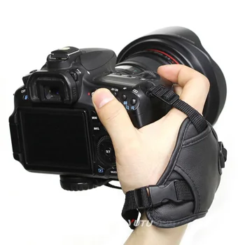 Side Håndledsrem i Læder håndrem Greb for Nikon D7200 D7000, D700 D3200 D3100 D5100 D5200 Til Pentax DC8 Til Canon 60D 7D 700D