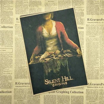 Silent Hill Klassiske Film Kraftpapir Plakat Bar, Café, Opholdsstue, Spisestue Væggen Dekorative Malerier