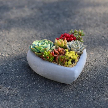 Silica gel, silikone formen konkrete kærlighed-hjerte formet cement multi-kød potter mould planter, potteplanter tre størrelsen vase forme