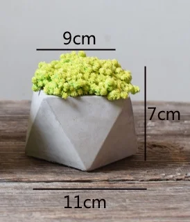 Silica gel, silikone formen Nye geometriske urtepotter beton cement 3d vase håndlavede blomster simpel multi - flower pot forme