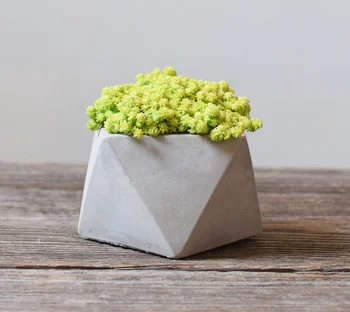 Silica gel, silikone formen Nye geometriske urtepotter beton cement 3d vase håndlavede blomster simpel multi - flower pot forme