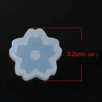 Silikone Harpiks Forme Til Smykker at Gøre Sakura Blomst Hvid 32mm(2/8 1