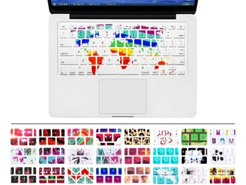 Silikone Keyboard Cover Blomst Decal Rainbow Tastaturet Huden Protector Til Apple Mac Macbook Pro 13 15 17 Air 13 Retina 13 US layout