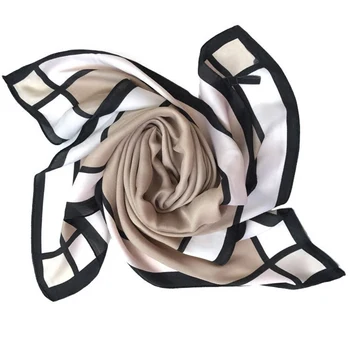 Silke tørklæde kvinder 70*70 Pladsen tørklæder Multi-funktionelle sjal Taske pynt tørklæder Forår, efterår mode hoved tørklæder