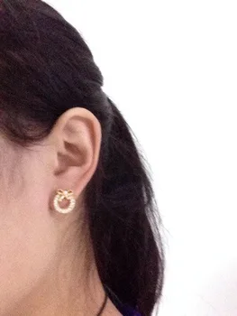 Simuleret Pearl bue fuld af rhinestone clip-on øreringe puder allergivenlig øreringe kvindelige pude uden gennemboret øre klip