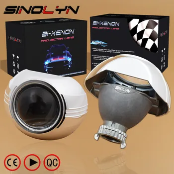 SINOLYN Bil Styling Biler Metal 3,0 tommer HID Bi-xenon Forlygte projektorens Linse W/Vanter Maske, Brug D2S D2H Pærer Lampe