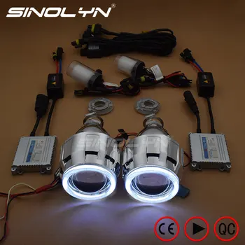 SINOLYN HID Bi-xenon Optik Bil Projektor Kørelys Angel Eyes Forlygte DIY Kit til Eftermontering Car-Styling 2.5