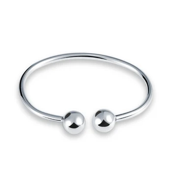 Sinya 925 sterling sølv justerbar Armbånd armbånd til kvinder, piger Mor med 8mm og 10mm sølv perler mode design