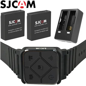 SJCAM SJ7 Stjernede 2STK 3.8 V 1000mAh Genopladelig Batteri+Dobbelt Oplader+Håndled Fjernbetjening Til SJ CAM SJ7 Sports-Action-Kamera