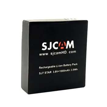 SJCAM SJ7 Stjernede 2stk SJCAM Batterier, 1000mAh Li-ion Batteri+Dual Oplader til SJ Cam SJ7 Sport Handling DV-Kamera