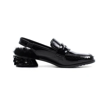 SJOVT VILLE 2018 Spring Nye Mode Kvinder sandaler British Style Oxford Sko i Ægte Læder lav hæl sexede damer Lejligheder sko