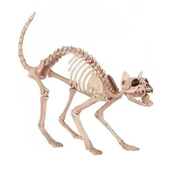 Skelet Kat Plastic Dyrs Skelet Knogler for Skræmmende Halloween Dekoration