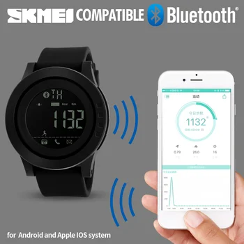 SKMEI 1255 Mænd Kvinder Bluetooth Smart Ur Kalorieindhold Skridttæller Til Apple IOS Android Timer 50 m Vandtæt Digital Herre SmartWatch