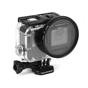 SKYDE 6 i 1 Filter 58mm til GoPro Hero 5 6 Sort Vandtæt Sag Hero5 Dykning UV-Gule og Røde Filter til Go Pro Tilbehør Sæt
