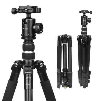 SKYDE Fleksibel 4-sektioner Aluminium Legering Kamera Rejse-Stativ til Canon Nikon DSLR Videokamera Med Monopod Bold på Hovedet Tilbehør